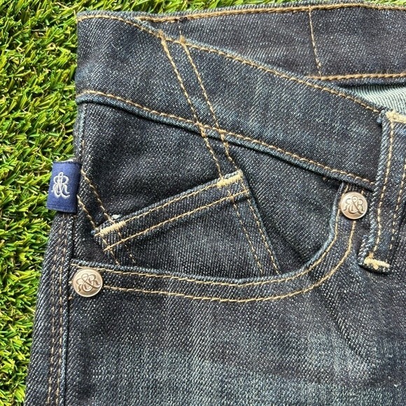 Rock & Republic Kasandra Mid Rise Bootcut Dark Wash Bling Pockets size 2 - Picture 5 of 11